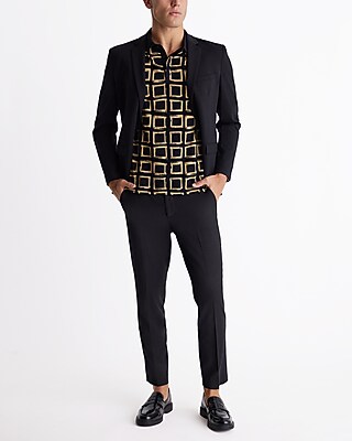 Square Print Perfect Pima Cotton Polo - thumbnail 4