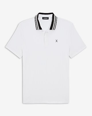 Tipped Flat Knit Luxe Pique Polo