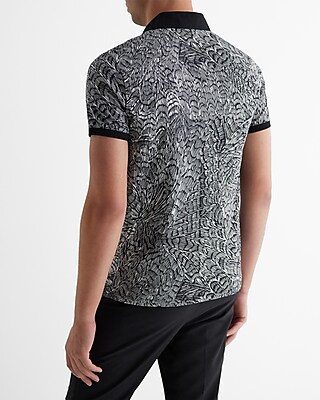 Abstract Printed Perfect Pima Cotton Polo