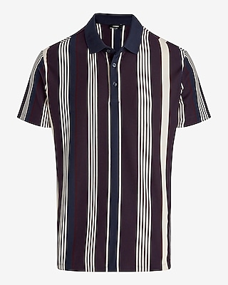 Striped Luxe Pique Polo