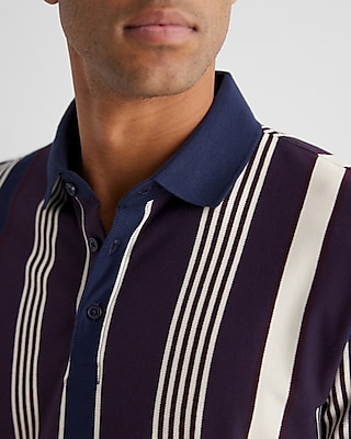 Striped Luxe Pique Polo