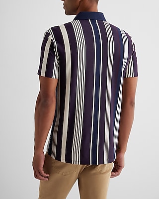 Striped Luxe Pique Polo