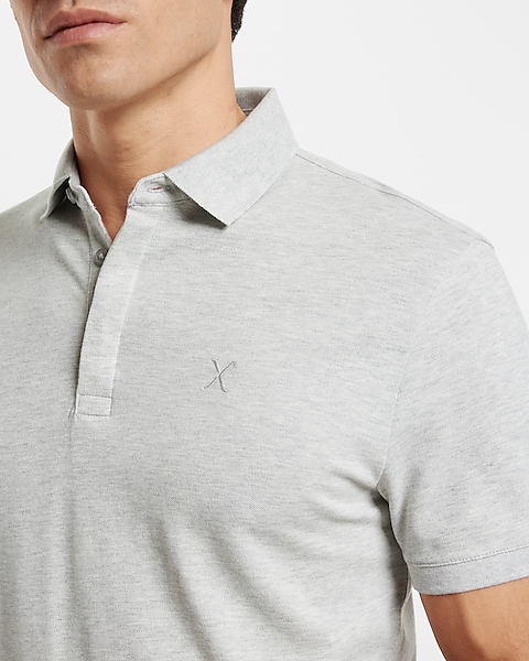 Solid Embroidered Logo Moisture-wicking Luxe Pique Polo Solid Embroidered Logo Moisture-wicking Luxe Pique Polo