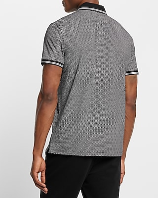 Geo Print Stretch Jersey Polo