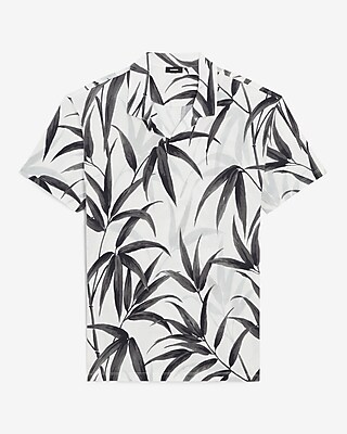 Palm Print Jersey Polo
