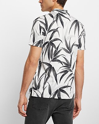 Palm Print Jersey Polo