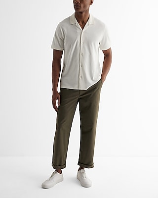 Solid Luxe Pique Button Down Polo