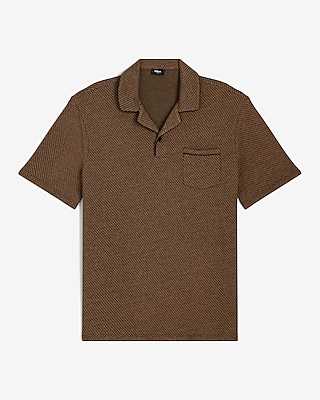 Relaxed Geo Print Jacquard Polo