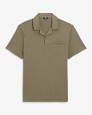 Relaxed Geo Print Jacquard Polo