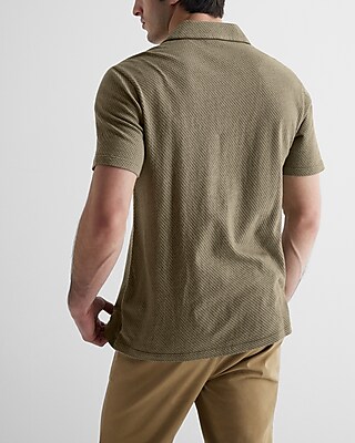 Relaxed Geo Print Jacquard Polo