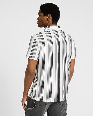 Textured Stripe Cotton-Blend Polo