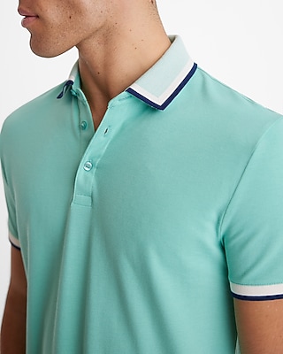 Tipped Luxe Pique Polo