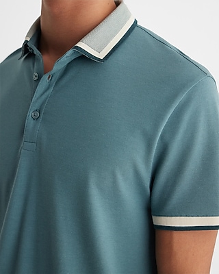 Tipped Luxe Pique Polo