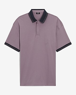 Relaxed Solid Tipped Collar Polo