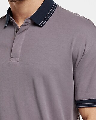 Relaxed Solid Tipped Collar Polo