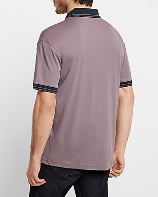 Relaxed Solid Tipped Collar Polo