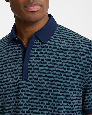 Geo Jacquard Short Sleeve Polo