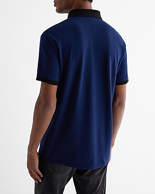 Button-Down Collar Luxe Pique Polo