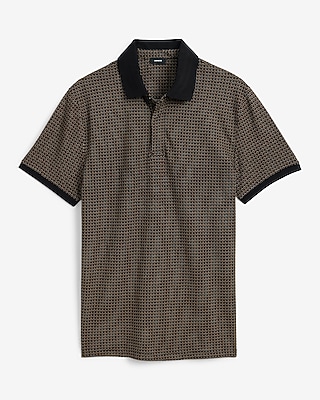 Geo Print Luxe Pique Polo