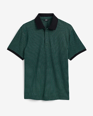 Geo Print Luxe Pique Polo