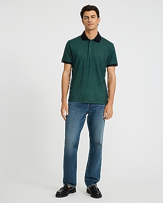 Geo Print Luxe Pique Polo