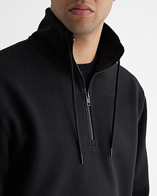 Quarter Zip Drawstring Sweatshirt