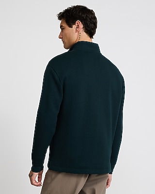 Ribbed Quarter Zip Sweatshirt
