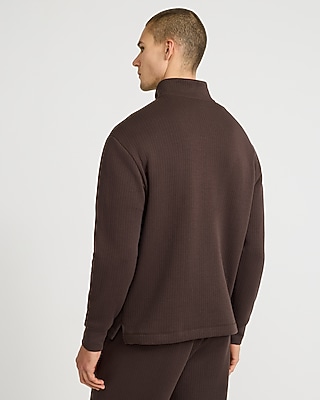 Ribbed Quarter Zip Sweatshirt