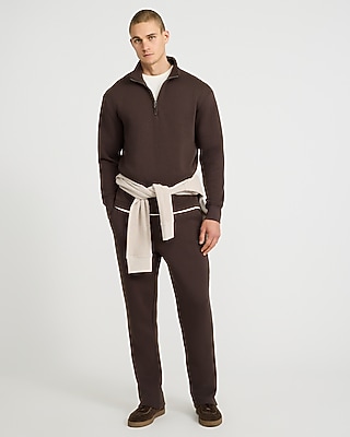 Ribbed Quarter Zip Sweatshirt
