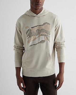 Embroidered Abstract Graphic Hoodie