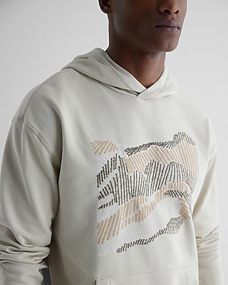 Embroidered Abstract Graphic Hoodie