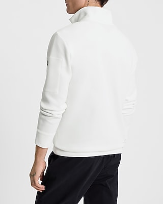 Cotton-Blend Quarter Zip Sweatshirt