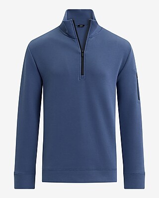 Cotton-blend Quarter Zip Sweatshirt