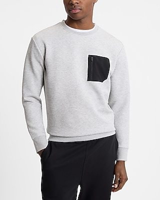 Zip Pocket Crew Neck Sweatshirt