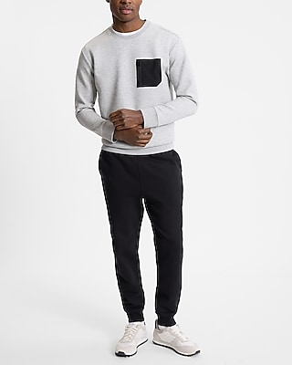 Zip Pocket Crew Neck Sweatshirt