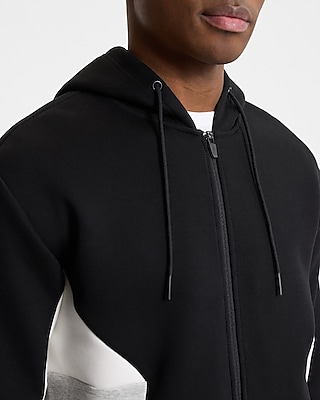 Color Blocked Zip Front Hoodie