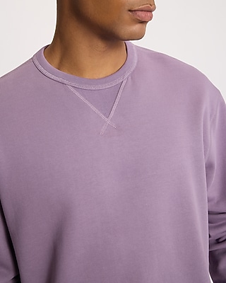 Loose Brushed Fleece Crew Neck Sweatshirt