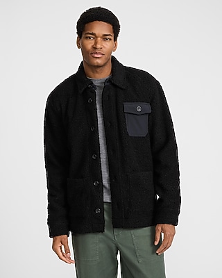 Sherpa Button Front Barn Jacket