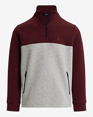 Color Block Fleece Quarter Zip Sweatshirt
