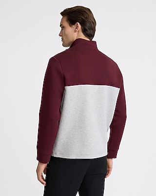 Color Block Fleece Quarter Zip Sweatshirt