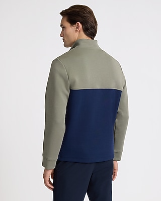 Color Block Fleece Quarter Zip Sweatshirt