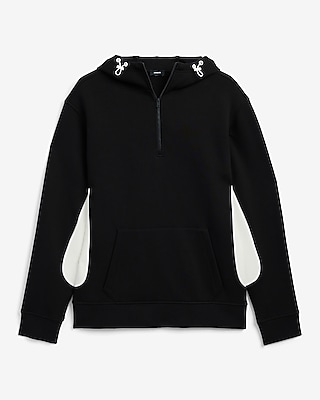 Color Block Quarter Zip Bungee Hoodie
