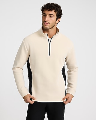 Colorblock Quarter Zip Sweatshirt | Express