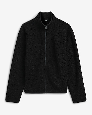 Sherpa Mock Neck Zip Sweatshirt