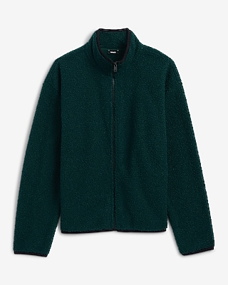 Sherpa Mock Neck Zip Sweatshirt