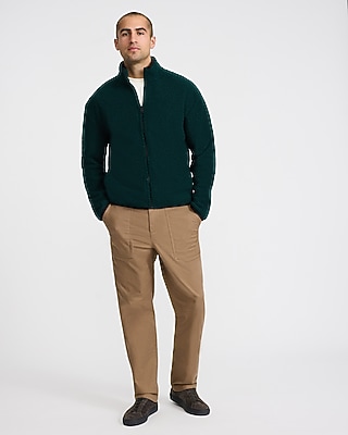 Sherpa Mock Neck Zip Sweatshirt