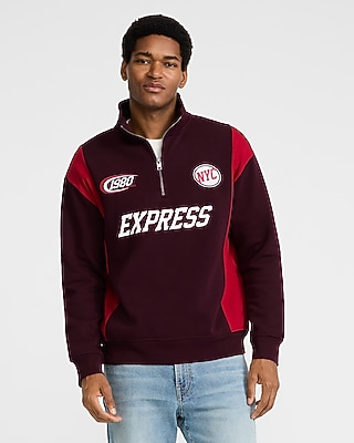 トップス NC Striped Racing Quarter Zip Graphic Sweatshirt | Express