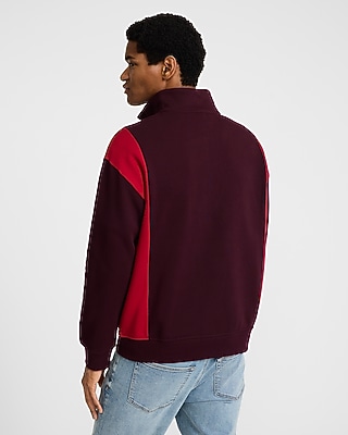 Striped Racing Quarter Zip Graphic Sweatshirt