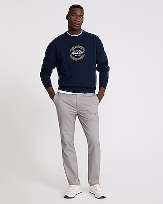 Embroidered Athletic Club Graphic Crew Neck Sweatshirt