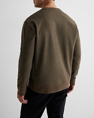 Relaxed Herringbone Long Sleeve Pocket T-Shirt